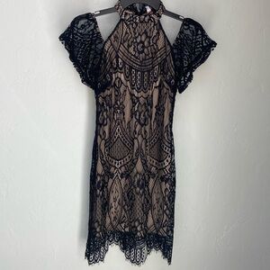Material Girl Back Lined Lace Dress